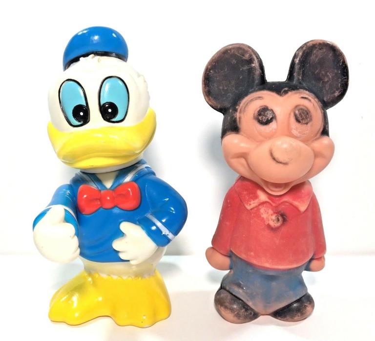 Disney Mickey Mouse Donald Duck Toys Bank Walt Disney Productions Vintage
