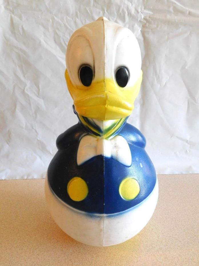 Vintage Plastic Donald Duck Weeble Toy 1960's