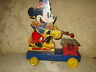 Vintage Lot 5 Fisher Price Walt Disney Mickey Mouse Donald Duck Train Race Car