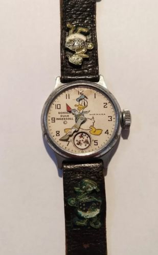 Vintage 1935 Authentic All Original Ingersoll Donald Duck Prototype Wrist Watch