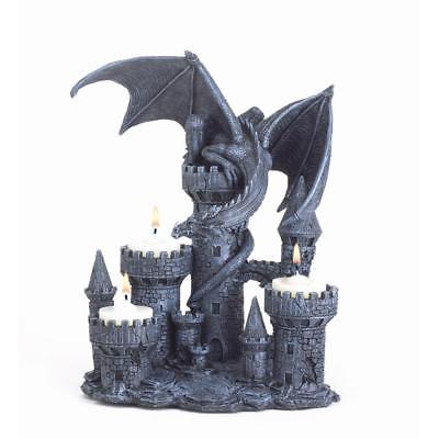 Medieval Castle With Dragon Candle Holder