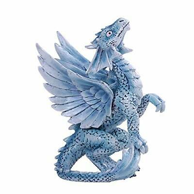 Pacific Giftware Iced Blue Wind Dragon Wyrmling Home Tabletop Decorative Resin