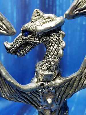Dragon Chained Blue Crystals Pewter Figurine Fellowship Foundry US Limited