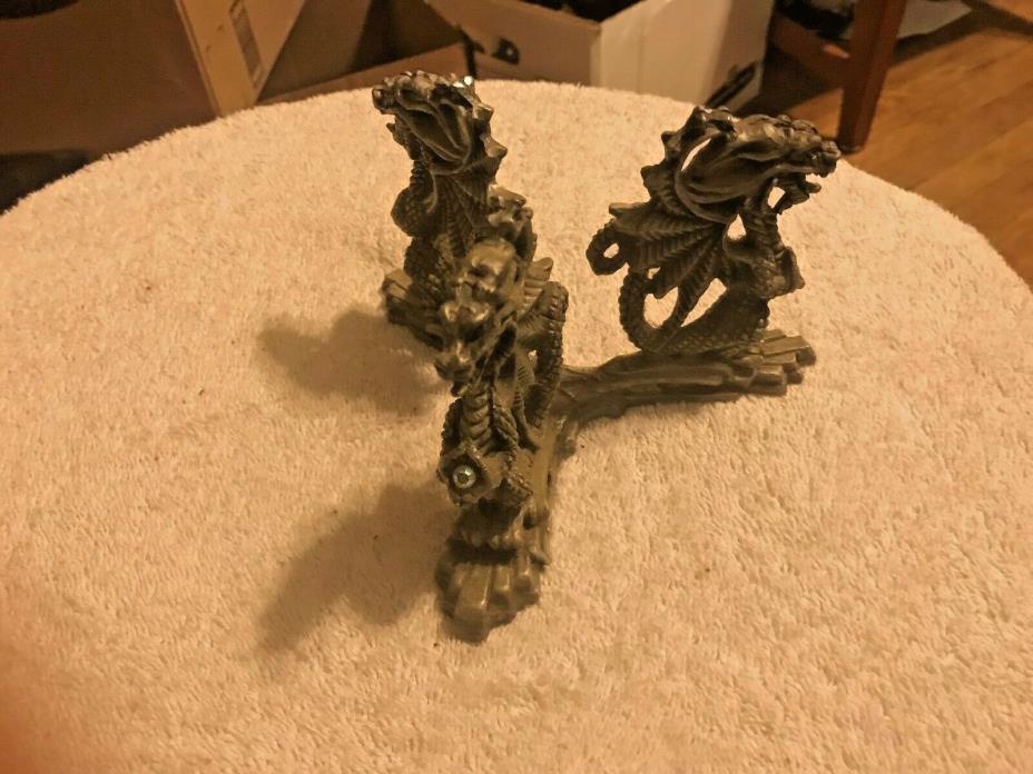 Vintage Pewter Dragon Statue