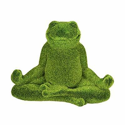 Meditation Lotus Pose Yoga Frog Artificial Turf Synthetic Grass Figurine