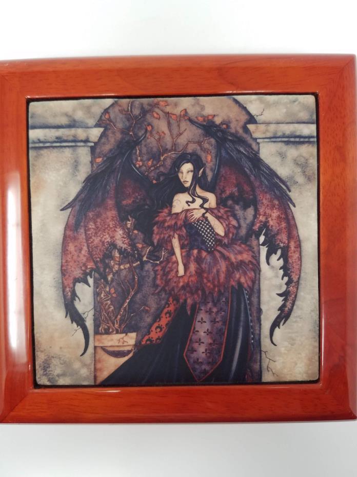 Jewelry Box Tile Collectible Amay Brown Gothic Fairy Limited Edition 