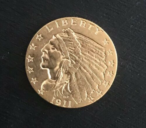 1911 Indian Head Quarter Eagle $2.50 Gold Coin