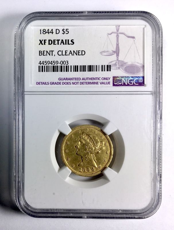 1844-D Liberty Quarter Eagle $2.50 Gold – NGC XF Details – Rare Dahlonega Coin!