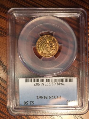 1915 $2.50 Gold Quarter Eagle PCGS Graded MS 62