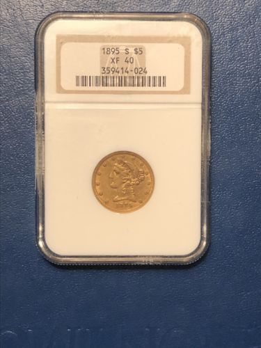 1895-S $5 Liberty Head Gold NGC XF40