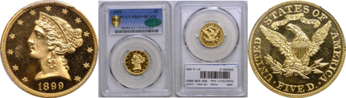 1899 $5 Coin PCGS PR-63+ CAM CAC