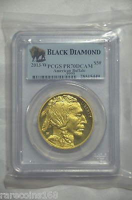 2013 W Buffalo 1 OZ Gold Proof Coin PCGS PR70 DCAM Black Diamond Label