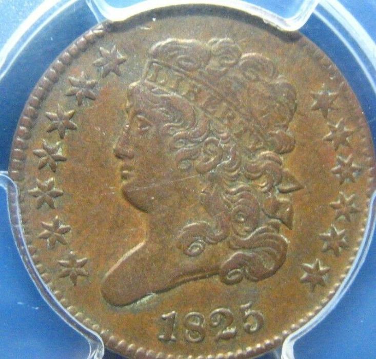 1825 Half Cent PCGS XF45