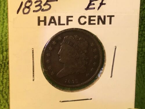 1835 Classic Head Half Cent & 1957 $1 Star Note Silver Certificate