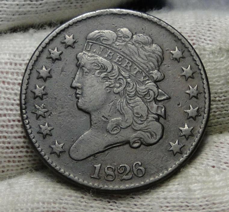 1825 Classic Head Half Cent - Nice Coin, Key Date, Only 234,000 Minted (8047)