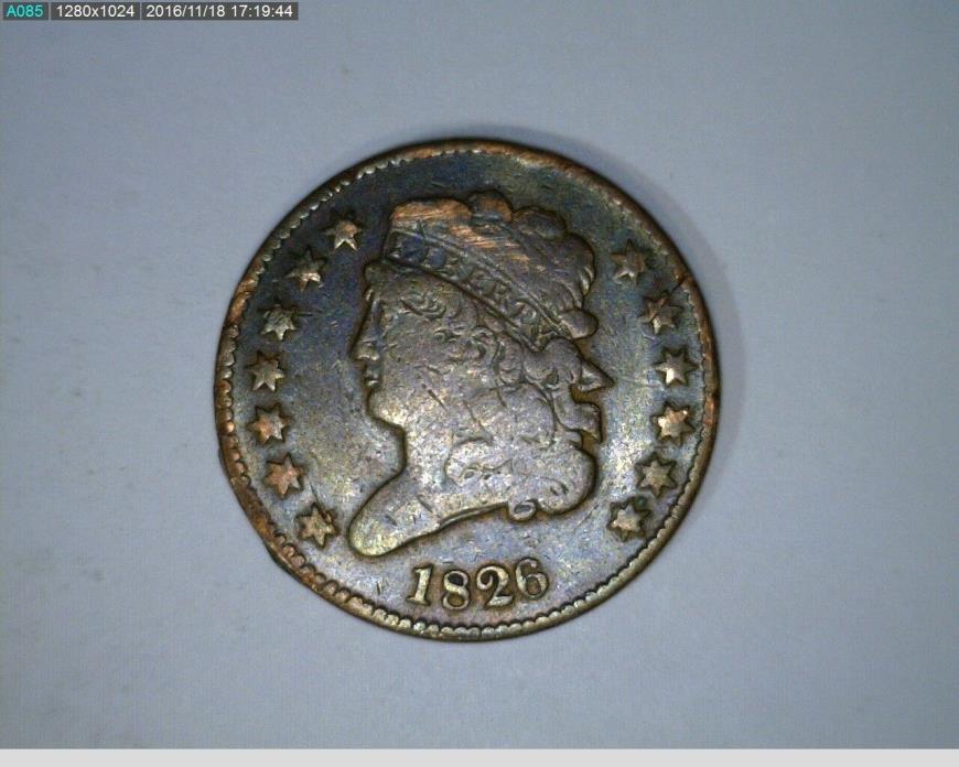1826 1/2C Classic Head Half Cent ( 44s190 )