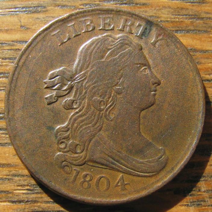 Beautiful 1804 Draped Bust Half Cent