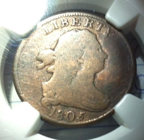 1805 Half Cent Small 5 With Stems
