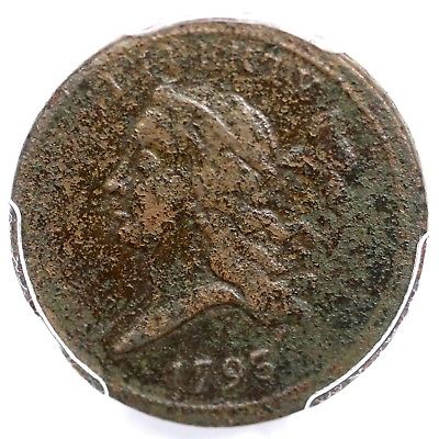 1793 C-1 R-3+ PCGS VF Details Liberty Cap Half Cent Coin 1/2c