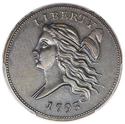 1793 Liberty Cap Half Cent, C-3, R.3, PCGS AU53, choice