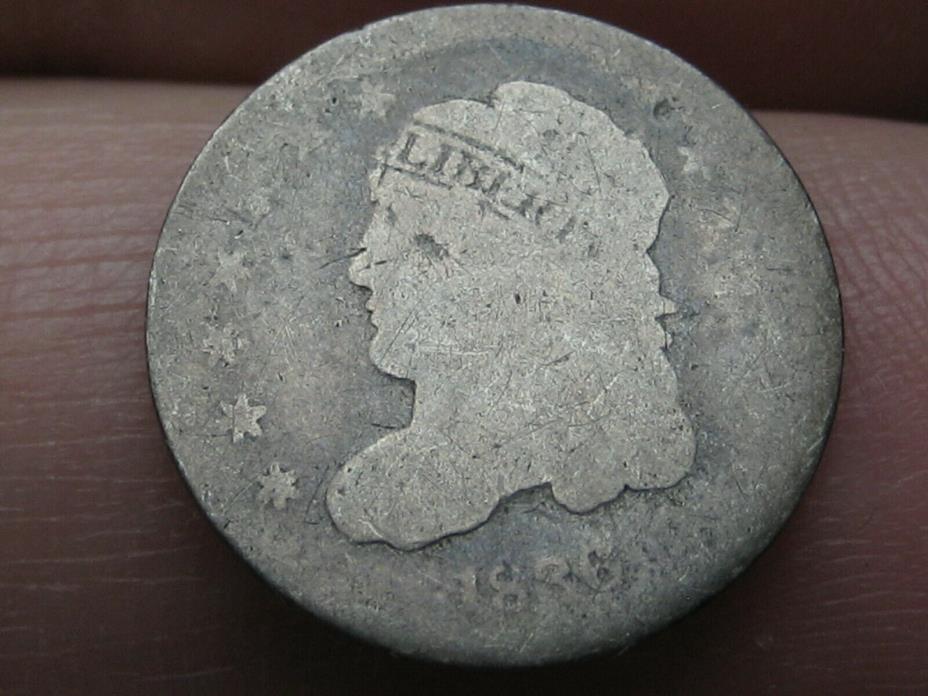 1836 Silver Capped Bust Half Dime- Heavily Worn, Lowball