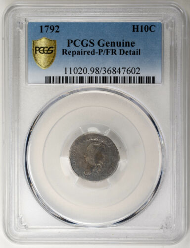 1792 H10C Bust Half DISME Dime - PCGS Genuine Details