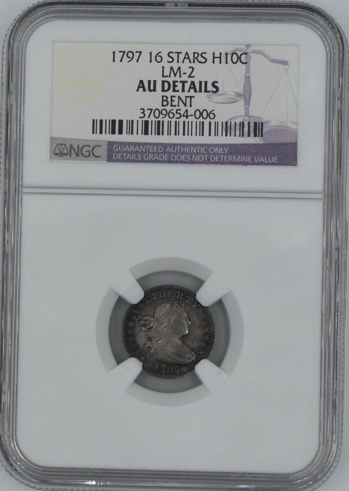 1797 Draped Bust Half Dime H10C AU Details NGC