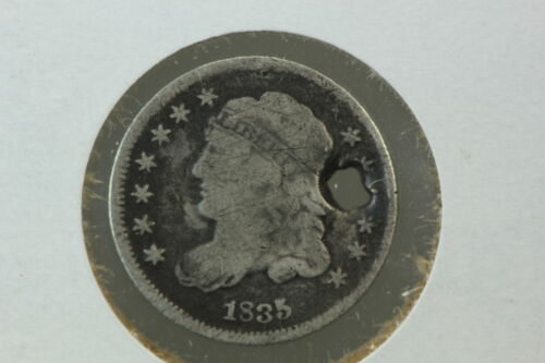 1835 Capped Bust Half Dime Holed
