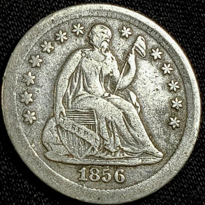 1856 Silver Seated Liberty Half Dime US Silver Coin