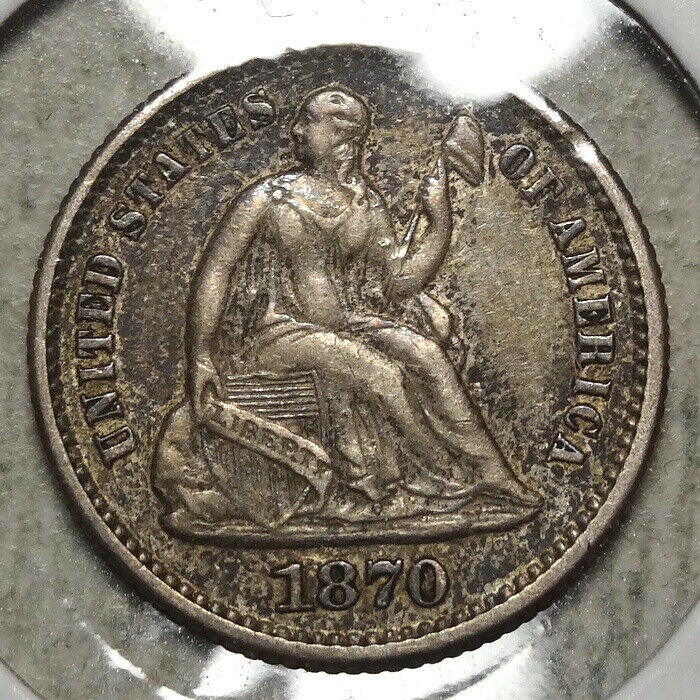 1870 Seated Liberty Half Dime, Choice Extremely Fine, Nice Type Coin   0218-08