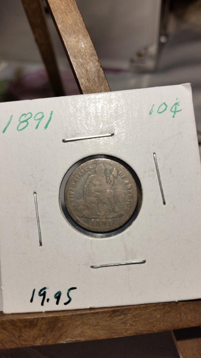 1891 P Liberty Seated Dime, Priced Right,