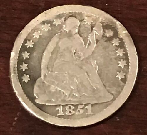 1851 O Seated Liberty Half Dime In Very Good Condition L288
