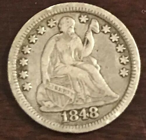 1848 half dime in very fine condition L283