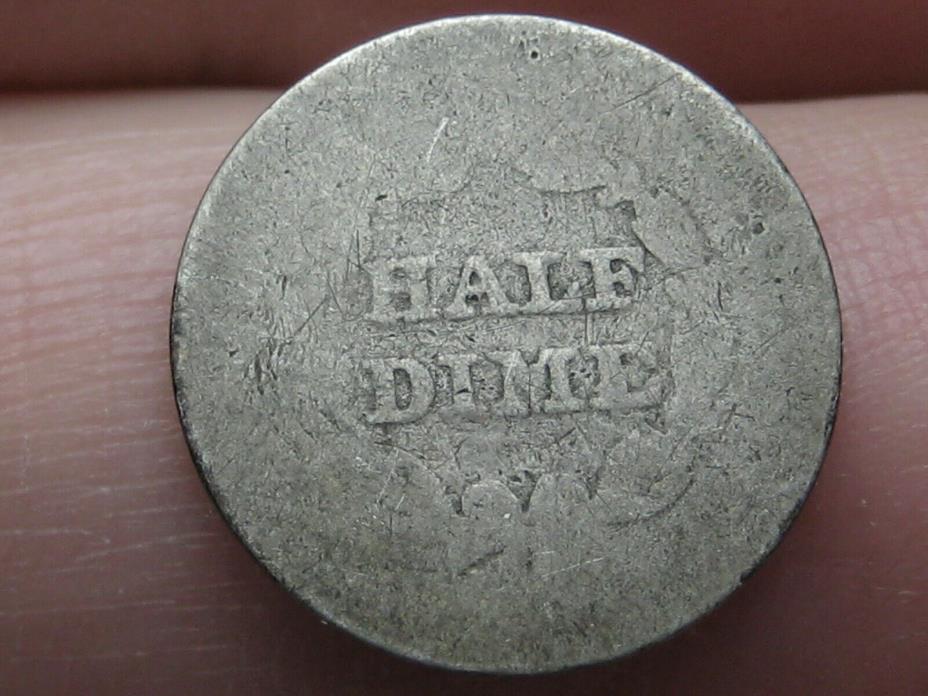 1840-1859 P Seated Liberty Half Dime- With Drapery