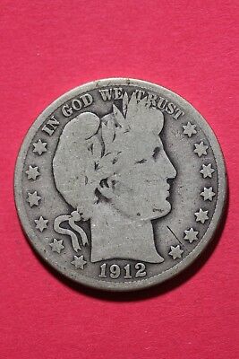 1912 D Barber Liberty Half Dollar Exact Coin Pictured Flat Rate Shipping OCE 166