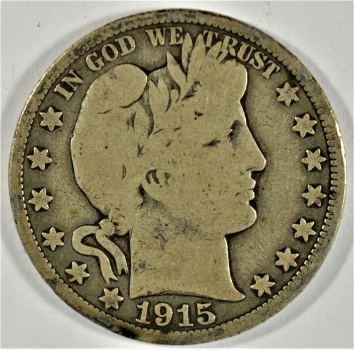 1915-D 50c Silver Barber Half-Dollar (b578.161)
