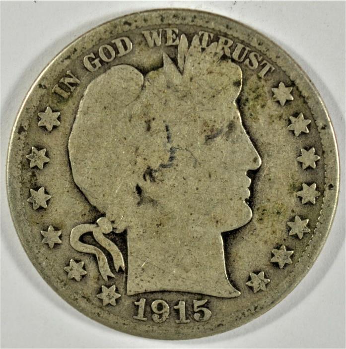 1915-D 50c Silver Barber Half-Dollar (b578.159)