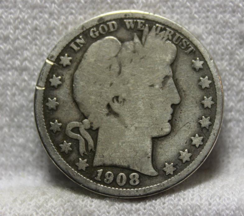 u.s.coins1908D barber half dollar