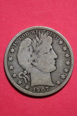 1907 D Barber Liberty Half Dollar Exact Coin Pictured Flat Rate Shipping OCE 010