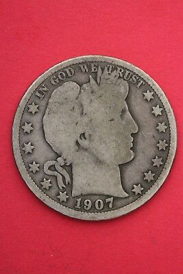 1907 D Barber Liberty Half Dollar Exact Coin Pictured Flat Rate Shipping OCE 266
