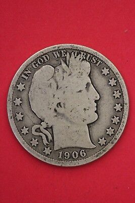 1906 D Barber Liberty Half Dollar Exact Coin Pictured Flat Rate Shipping OCE 036