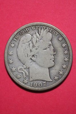 1907 D Barber Liberty Half Dollar Exact Coin Pictured Flat Rate Shipping OCE 211