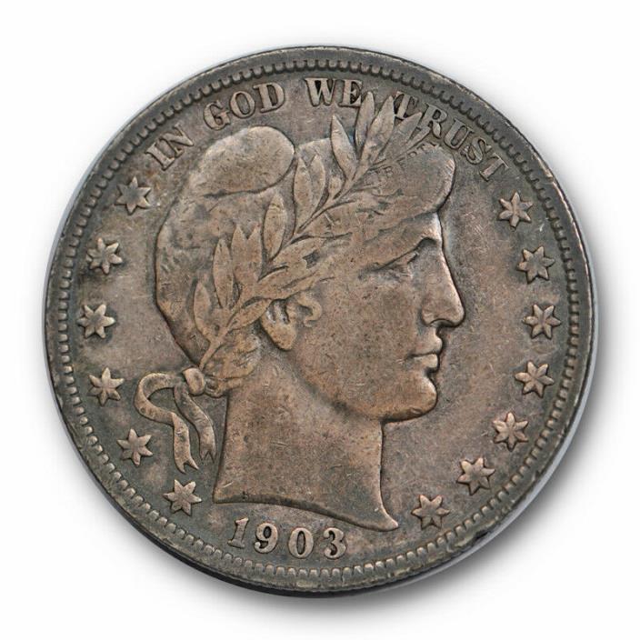 1903 s 50c Barber Half Dollar Fine to Very Fine San Francisco Mint #10901