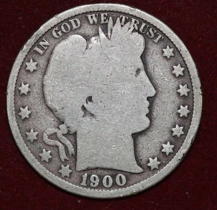 1900  Barber Half Dollar Silver
