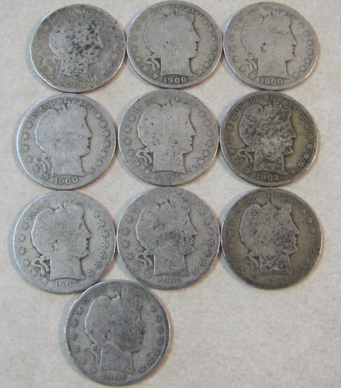 1899 to 1909 Barber Half Dollars - 20 coin roll - All different date/mint marks