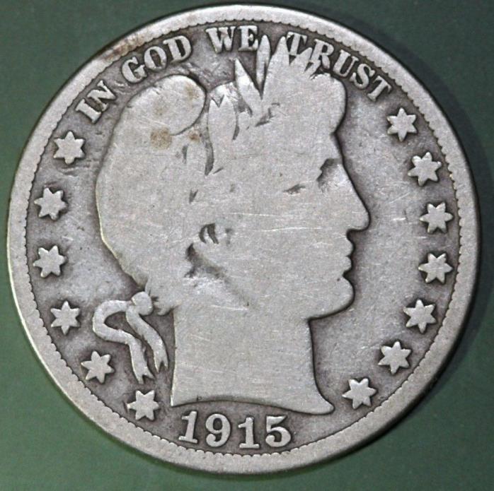 1915 S    Barber Half Dollar Silver