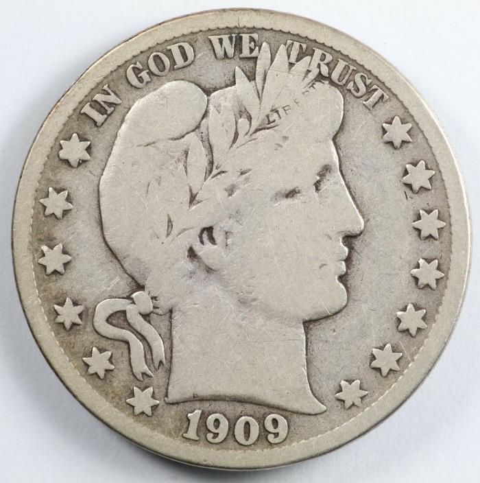 1909-S Barber Silver Half Dollar 50C - San Francisco Minted