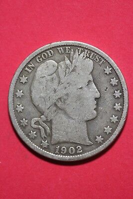 1902 P Barber Liberty Half Dollar Exact Coin Pictured Flat Rate Shipping OCE337