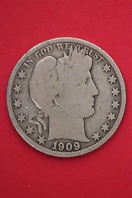 1909 P Barber Liberty Half Dollar Exact Coin Pictured Flat Rate Shipping OCE 329