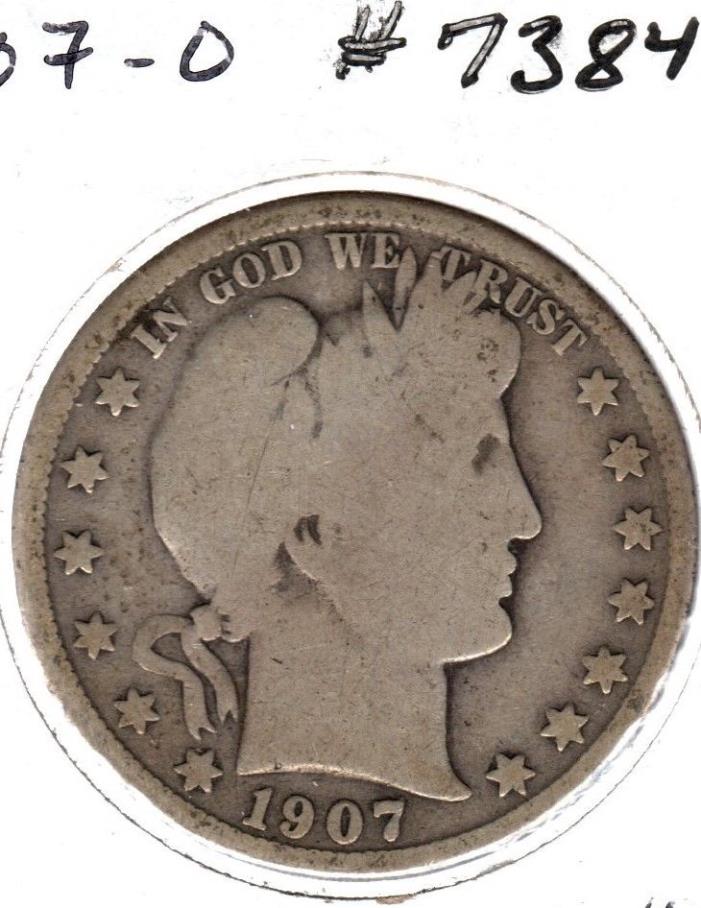 1907-O BARBER HALF DOLLAR GRADES A NICE GOOD. YOU CAN BUY IT NOW #C249